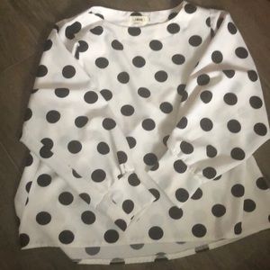 Boat neck polka dot blouse size SMALL